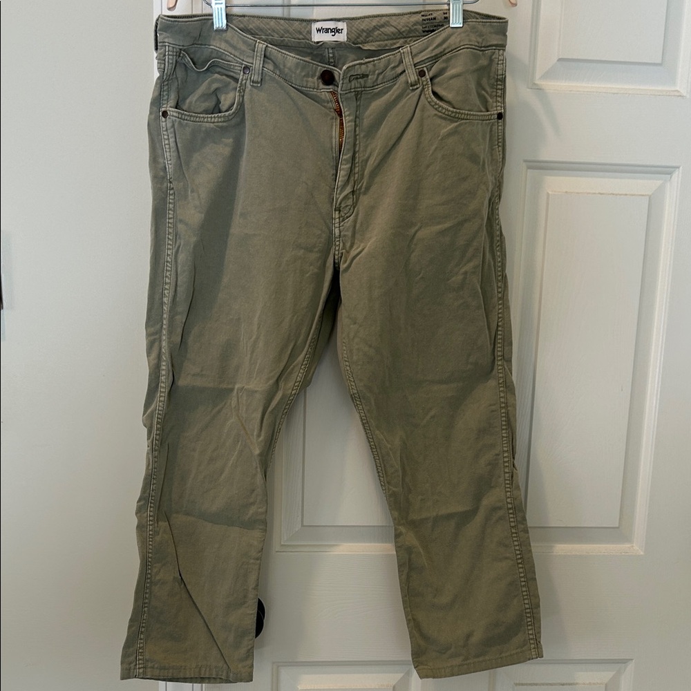 Wrangler Sage Green Casual Trousers